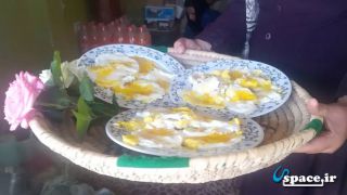صبحانه در اقامتگاه بوم گردی سیکان - دره شهر - روستای هاشم آباد